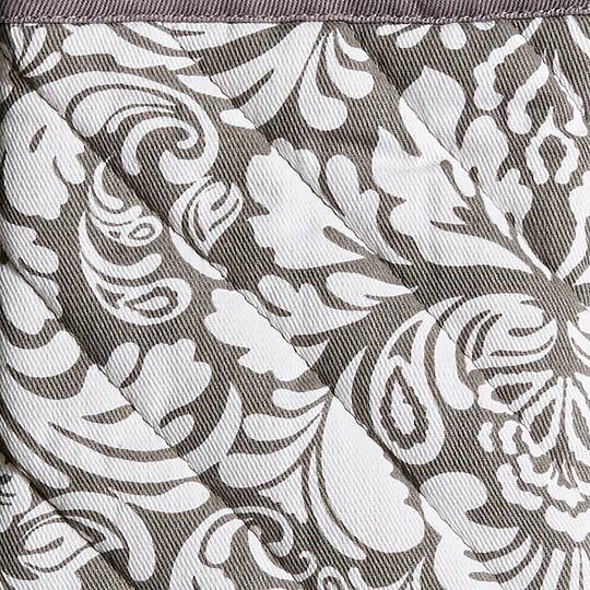 DII® Gray Damask Oven Mitt & Potholder Set